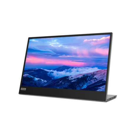 Lenovo L152 - LED monitor - 15.6" - portable - 1920 x 1080 Full HD (1080p) - IPS - 250 cd/m² - 1000:1 - 6 ms - 2xUSB-C - raven black - 0