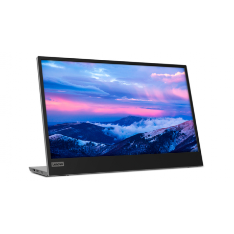 Lenovo L152 - LED monitor - 15.6" - portable - 1920 x 1080 Full HD (1080p) - IPS - 250 cd/m² - 1000:1 - 6 ms - 2xUSB-C - raven black - 9