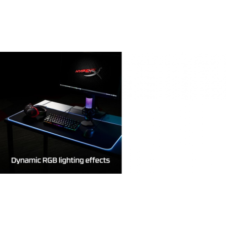 HyperX Pulsefire Mat Gaming - Illuminated mouse pad - with RGB lighting - extra large - black - for Victus by HP Laptop 16; Laptop 15, 15s, 17; Pavilion Plus Laptop 14 - 5