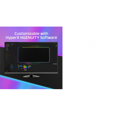 HyperX Pulsefire Mat Gaming - Illuminated mouse pad - with RGB lighting - extra large - black - for Victus by HP Laptop 16; Laptop 15, 15s, 17; Pavilion Plus Laptop 14 - 9