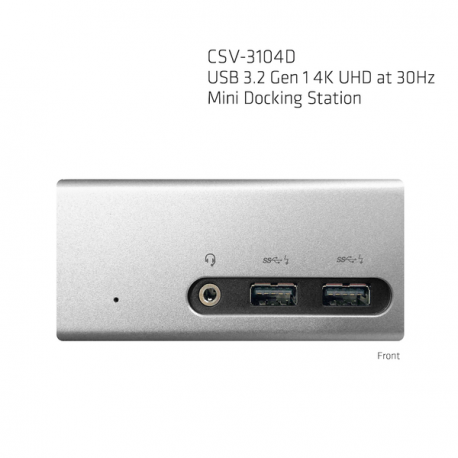Club3D SenseVision USB 3.0 4K Mini Docking Station - Docking station - USB - DVI, HDMI - GigE - 3