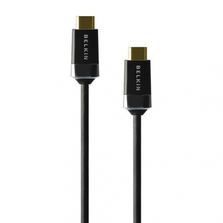 Belkin High Speed HDMI Cable - HDMI cable - HDMI male to HDMI male - 2 m - black - 0