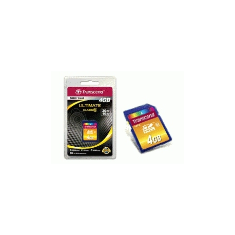Transcend Ultimate - Flash memory card - 4 GB - Class 10 - 200x - SDHC - 1