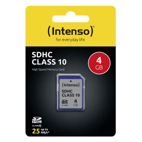 Intenso Class 10 - Flash memory card - 4 GB - Class 10 - SDHC - 1