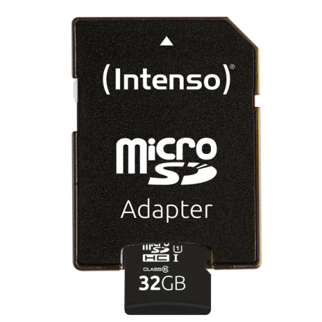Intenso Premium - Flash memory card (microSDHC to SD adapter included) - 32 GB - UHS Class 1 / Class10 - microSDHC UHS-I - 1