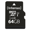 Intenso Premium - Flash memory card (microSDXC to SD adapter included) - 64 GB - UHS Class 1  /  Class10 - microSDXC UHS-I