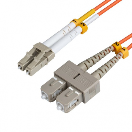 MicroConnect - Network cable - LC/UPC multi-mode (M) to SC/UPC multi-mode (M) - 1 m - fibre optic - 62.5 / 125 micron - OM1 - 0