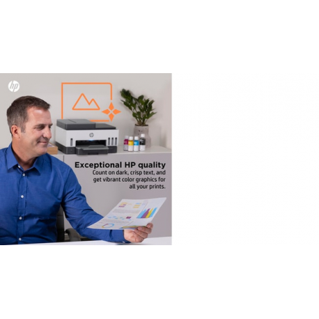 HP Smart Tank 7605 All-in-One - Multifunction printer - colour - ink-jet - refillable - Letter A (216 x 279 mm) / A4 (210 x 297 mm) (original) - A4 / Legal (media) - up to 13 ppm (copying) - up to 15 ppm (printing) - 250 sheets - USB 2.0, Wi-Fi(n), Bluetooth - 10