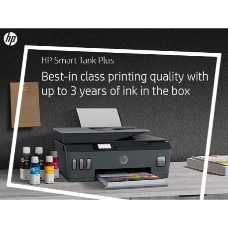HP Smart Tank Plus 655 Wireless All-in-One - Multifunction printer - colour - ink-jet - refillable - Legal (216 x 356 mm) (original) - A4 / Legal (media) - up to 10 ppm (copying) - up to 11 ppm (printing) - 100 sheets - 33.6 Kbps - USB 2.0, Wi-Fi(n), Bluetooth - 7