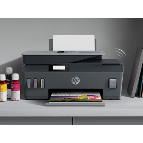 HP Smart Tank Plus 655 Wireless All-in-One - Multifunction printer - colour - ink-jet - refillable - Legal (216 x 356 mm) (original) - A4 / Legal (media) - up to 10 ppm (copying) - up to 11 ppm (printing) - 100 sheets - 33.6 Kbps - USB 2.0, Wi-Fi(n), Bluetooth - 9