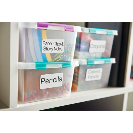 DYMO LabelWriter Medium - Black on white - 57 x 32 mm 6000 label(s) (6 roll(s) x 1000) multi-purpose labels - for DYMO LabelWriter 310, 315, 320, 330, 400, 450, 4XL, SE450, Wireless - 10