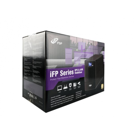 FSP iFP Series iFP 1000 - UPS - AC 220 / 230 / 240 V - 600 Watt - 1000 VA - 7 Ah - USB - 8