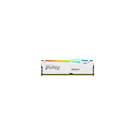 Kingston FURY Beast RGB - DDR5 - module - 16 GB - DIMM 288-pin - 3000 MHz  /  PC5-48000 - CL36 - 1.35 V - unbuffered - on-die ECC - white - 1