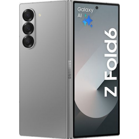 Samsung Galaxy Z Fold6 - 5G smartphone - dual-SIM - RAM 12 GB / Internal Memory 256 GB - OLED display - 7.6" - 7.6" - 2160 x 1856 pixels 2160 x 1856 pixels (120 Hz) - 3x rear cameras 50 MP, 12 MP, 10 MP - 2x front cameras 10 MP, 4 MP - silver shadow - 1