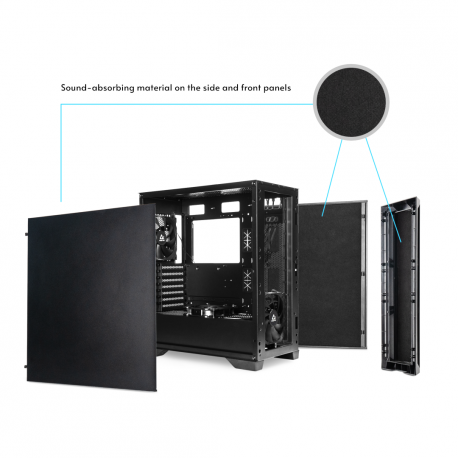 Chieftec Apex Q - Tower - extended ATX - no power supply (ATX) - black - USB / Audio - 9