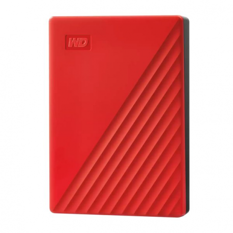 WD My Passport WDBR9S0060BRD - Hard drive - encrypted - 6 TB - external (portable) - USB 3.2 Gen 1 - 256-bit AES - red - 6