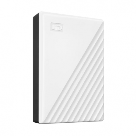 WD My Passport WDBR9S0060BWT - Hard drive - encrypted - 6 TB - external (portable) - USB 3.2 Gen 1 - 256-bit AES - white - 5