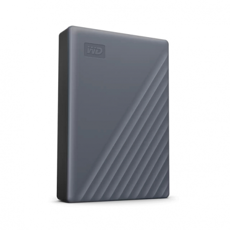 WD My Passport WDBY3J0060BGY - Hard drive - encrypted - 6 TB - external (portable) - USB 3.2 Gen 1 - 256-bit AES - silicon grey - 3
