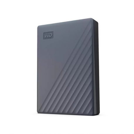 WD My Passport WDBY3J0060BGY - Hard drive - encrypted - 6 TB - external (portable) - USB 3.2 Gen 1 - 256-bit AES - silicon grey - 4