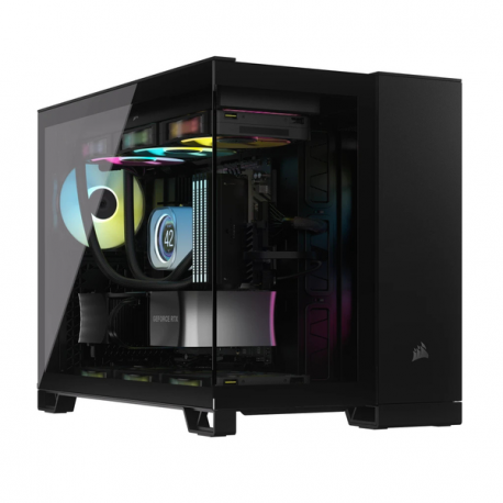 CORSAIR iCUE LINK 2500X RGB - Mid tower - micro ATX - windowed side panel (tempered glass) - no power supply (ATX) - black - USB/Audio - 2