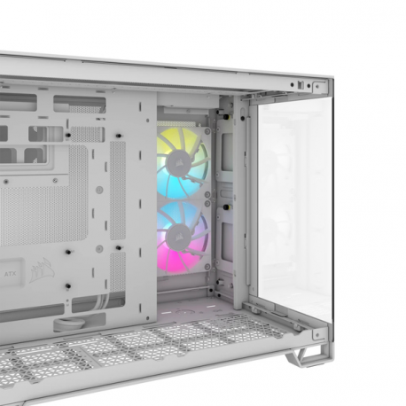 CORSAIR iCUE LINK 2500X RGB - Mid tower - micro ATX - windowed side panel (tempered glass) - no power supply (ATX) - white - USB/Audio - 6