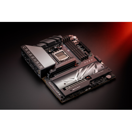 ASUS ROG CROSSHAIR X870E HERO - Motherboard - ATX - Socket AM5 - AMD X870E Chipset - USB4, USB 3.2 Gen 2, USB-C 3.2 Gen2, USB 3.2 Gen 1, USB-C 3.2 Gen 2x2 - Wi-Fi 7, Bluetooth, 5 Gigabit Ethernet - onboard graphics (CPU required) - HD Audio (8-channel) - 12