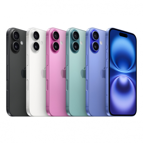 Apple iPhone 16 Plus - 5G smartphone - dual-SIM  /  Internal Memory 128 GB - OLED display - 6.7" - 2796 x 1290 pixels - 2x rear cameras 48 MP, 12 MP - front camera 12 MP - pink - 5