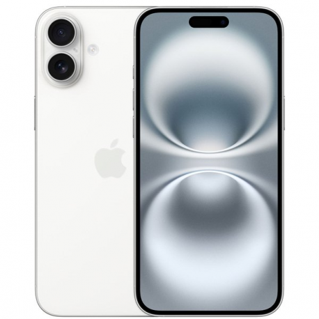 Apple iPhone 16 Plus - 5G smartphone - dual-SIM  /  Internal Memory 128 GB - OLED display - 6.7" - 2796 x 1290 pixels - 2x rear cameras 48 MP, 12 MP - front camera 12 MP - white - 0