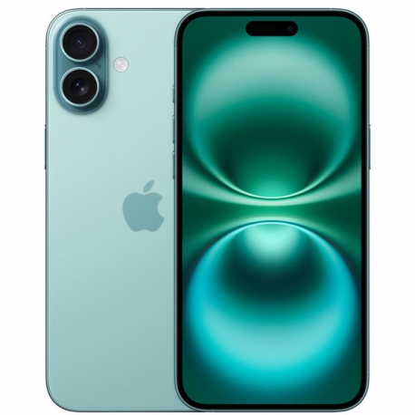 Apple iPhone 16 Plus - 5G smartphone - dual-SIM  /  Internal Memory 256 GB - OLED display - 6.7" - 2796 x 1290 pixels - 2x rear cameras 48 MP, 12 MP - front camera 12 MP - teal - 0