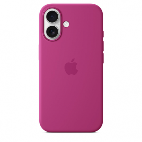 Apple - Back cover for mobile phone - MagSafe compatibility - silicone - Fuchsia - for iPhone 16 - 2