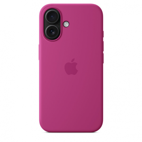 Apple - Back cover for mobile phone - MagSafe compatibility - silicone - Fuchsia - for iPhone 16 - 3
