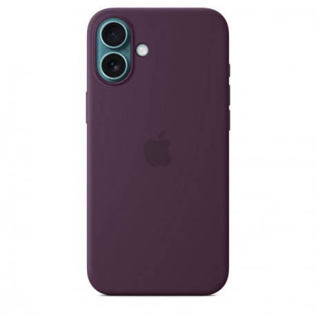 Apple - Back cover for mobile phone - MagSafe compatibility - silicone - plum - for iPhone 16 Plus - 1