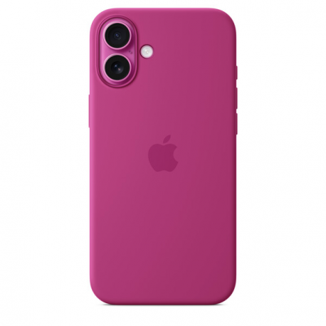 Apple - Back cover for mobile phone - MagSafe compatibility - silicone - Fuchsia - for iPhone 16 Plus - 2