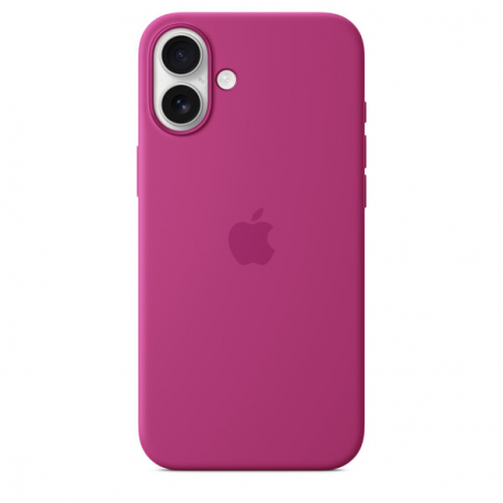 Apple - Back cover for mobile phone - MagSafe compatibility - silicone - Fuchsia - for iPhone 16 Plus - 3