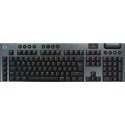Logitech G G915 X - Keyboard - gaming, LIGHTSPEED - full size - backlit - wireless - Bluetooth, 2.4 GHz, USB-C - black