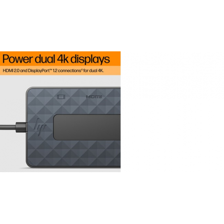 HP Universal - Docking station - USB-C - HDMI, DP - 10Mb LAN - with Laptop Charger - Europe - 15