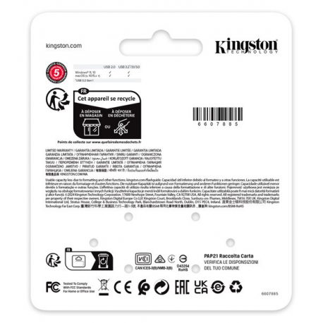 Kingston DataTraveler SE9 G3 - USB flash drive - 64 GB - USB 3.2 Gen 1 - dark nickel - 3