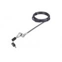 StarTech.com 3-in-1 Laptop Lock Compatible w / Noble Wedge / Nano / K-Slot - Security cable lock - black & silver - 2 m
