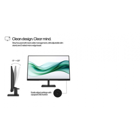 HP 324pv - Series 3 Pro - LED monitor - 24" (23.8" viewable) - 1920 x 1080 Full HD (1080p) @ 100 Hz - VA - 250 cd/m² - 3000:1 - 5 ms - HDMI, VGA - black - 23