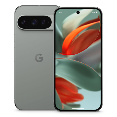 Google Pixel 9 Pro XL - 5G smartphone - dual-SIM - RAM 16 GB  /  Internal Memory 256 GB - OLED display - 6.8" - 2992 x 1344 pixels (120 Hz) - 3x rear cameras 50 MP, 48 MP, 48 MP - front camera 42 MP - hazel - 5