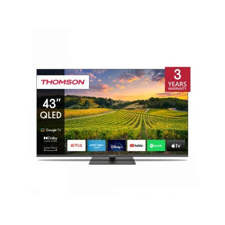 Thomson 43QG5C14 - 43" Diagonal Class LED-backlit LCD TV - QLED - Smart TV - Google TV - 4K UHD (2160p) 3840 x 2160 - HDR - Direct LED, Quantum Dot - dark grey - 0
