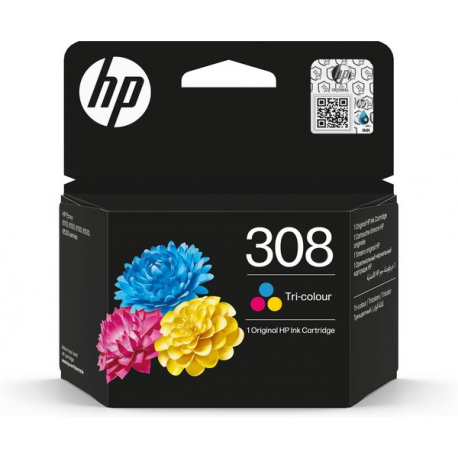 HP 308 - Cyan, magenta, yellow - original - box - ink cartridge - 0
