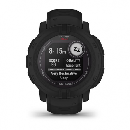 Garmin Instinct 2 Solar - Tactical Edition - 45 mm - black - sport watch with band - silicone - wrist size: 135-230 mm - monochrome - 32 MB - Bluetooth, ANT+ - 53 g - 6