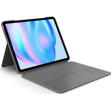 Logitech Combo Touch - Keyboard and folio case - with trackpad - backlit - Apple Smart connector - QWERTY - Nordic (Danish / Finnish / Norwegian / Swedish) - oxford grey - 0