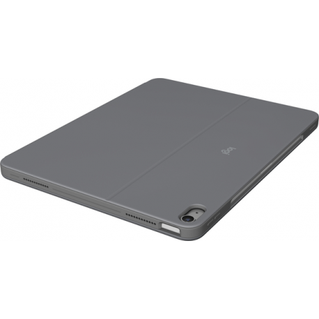 Logitech Combo Touch - Keyboard and folio case - with trackpad - backlit - Apple Smart connector - QWERTY - Nordic (Danish / Finnish / Norwegian / Swedish) - oxford grey - 3