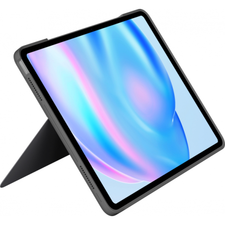 Logitech Combo Touch - Keyboard and folio case - with trackpad - backlit - Apple Smart connector - QWERTY - Nordic (Danish / Finnish / Norwegian / Swedish) - oxford grey - 4