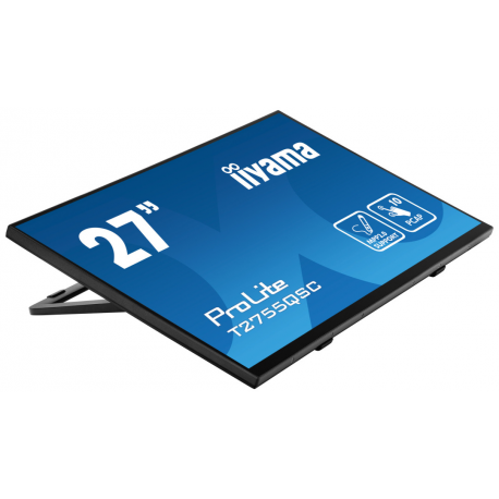 iiyama ProLite T2755QSC-B1 - LED monitor - 27" - touchscreen - 2560 x 1440 WQHD @ 75 Hz - IPS - 400 cd / m² - 1000:1 - 5 ms - HDMI, DisplayPort - speakers - matte black - 12