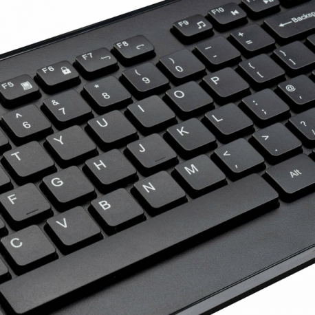 Targus - Keyboard and mouse set - combo - full size - wireless - 2.4 GHz - QWERTY - Nordic - black - 9