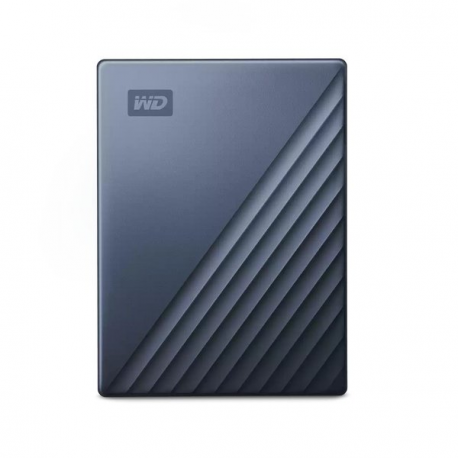 WD My Passport for Mac WDBEJA0060BBL - Hard drive - encrypted - 6 TB - external (portable) - USB 3.2 Gen 1 (USB-C connector) - 256-bit AES - blue - 0