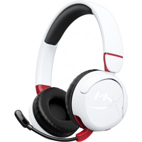 HyperX Cloud Mini - Headset - on-ear - Bluetooth - wireless, wired - active noise cancelling - 3.5 mm jack - white - 0